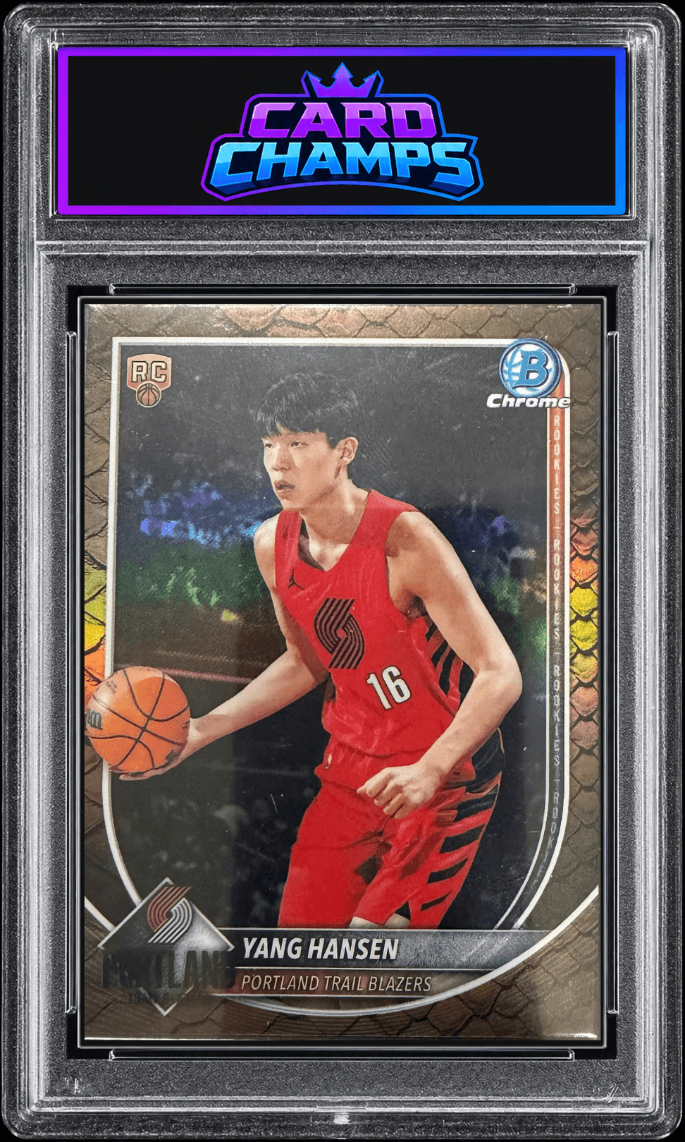 2025-26 Bowman Chrome Yang Hansen Reptilian Refractor RC #BCV-16