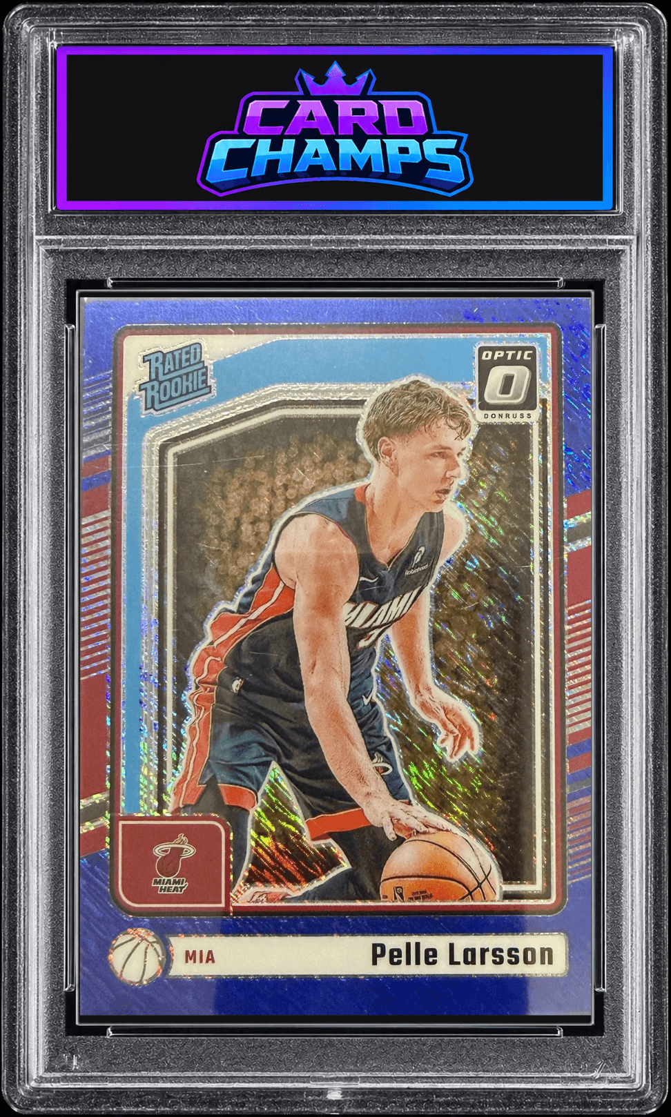 2024-25 Donruss Optic Pelle Larsson Rated Rookie Blue Shimmer #293, 09/75